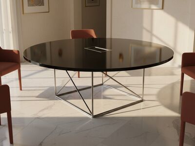 Cassina 015 Lc15 Table 3D Model Refined Italian Dining Interior
