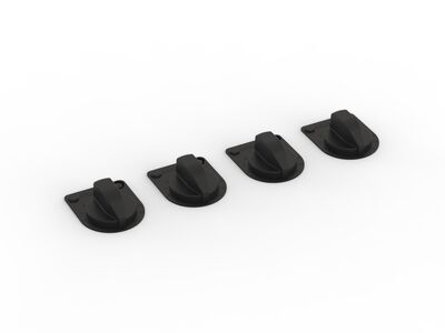 Knobs Black Kitchen 01 3D Model