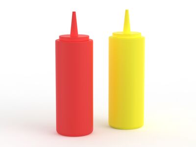 Ketchup Plastic Bottles Mayo 01 3D Model