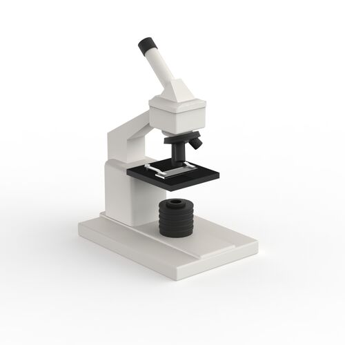 White Microscope 01 3D Model