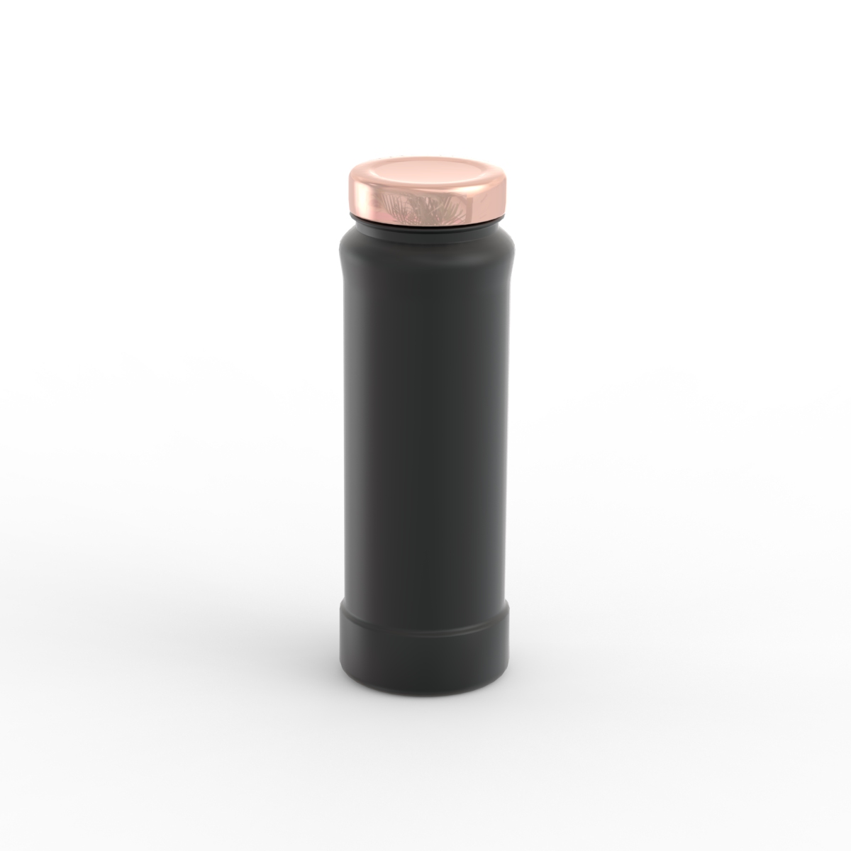 Black With Copper Cap Jar 05 3D Model