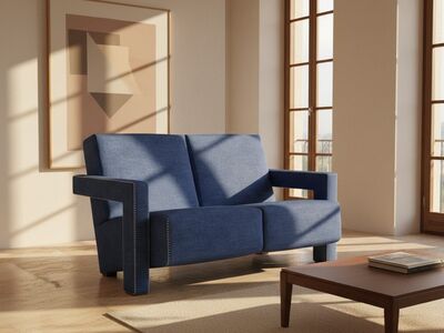 Cassina 637 Utrecht Sofa 2 Seats 3D Model Italian Living Room Interior