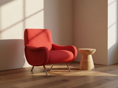 Cassina 720 Lady Armchair by Zanuso — Italian editorial interior lifestyle 3D model