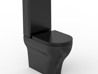 Clear Pan WC Matt Black