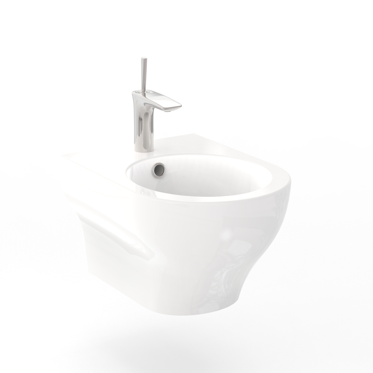 Olympia Ceramic Clear Wall Hung Bidet 3D Model