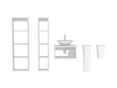 Olympia Clear WashBasin d45-35-14 Set Rhino3DMShaded