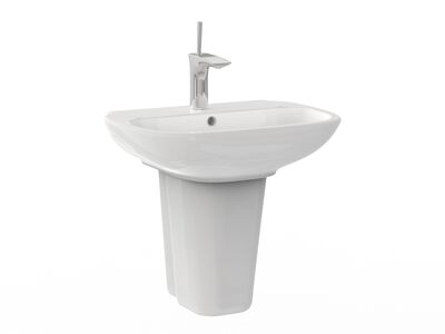 Clear WahsBasin d55 Wall Hung Pedestal