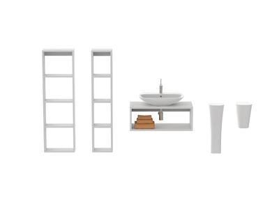 Clear WashBasin + Set 03 3D Model