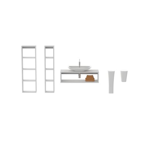 Clear WashBasin + set 04 3D Model