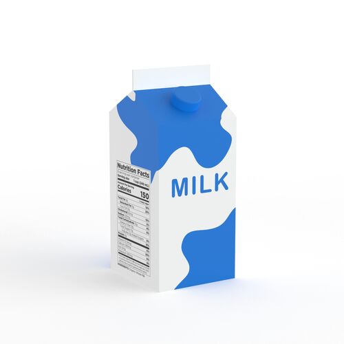 Carton Plastic Cap Milk 01 3D Model