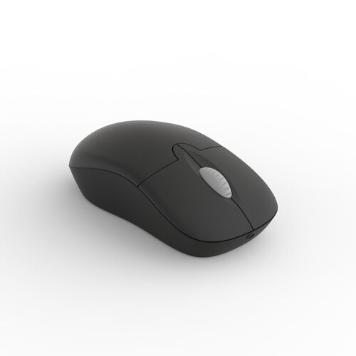 PC Plastic Black Mouse 01 3D Model