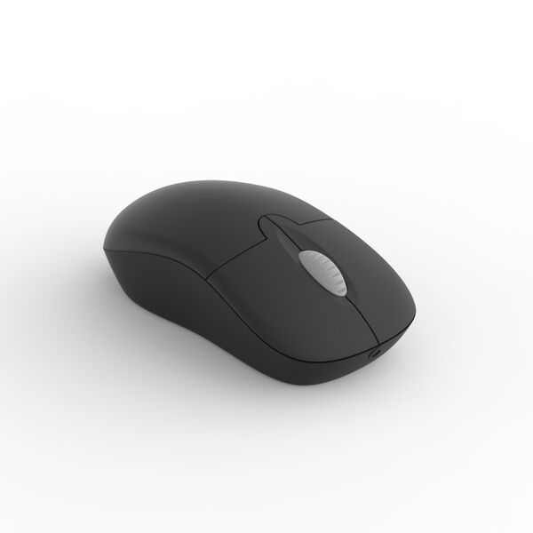 PC Plastic Black Mouse 01 3D Model