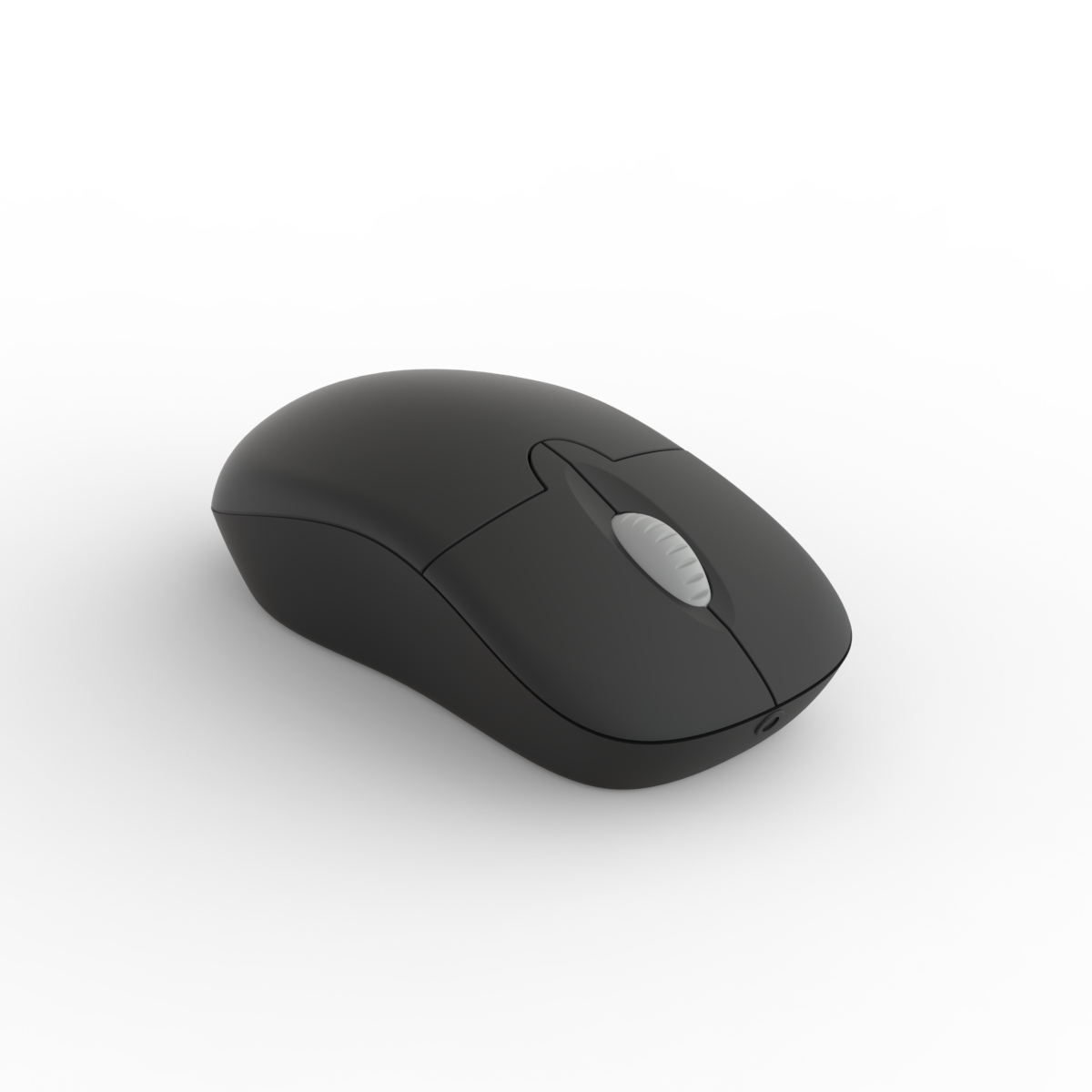 PC Plastic Black Mouse 01 3D Model
