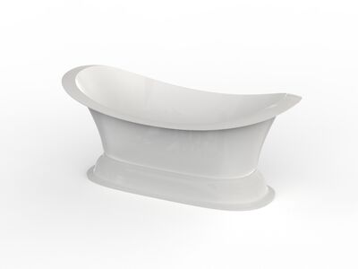 Formosa 2.0 Bathtub + base d185 86 77 Shiny White