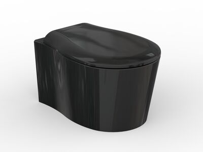 Formosa 2.0 Wall Hung WC d54 37 29 Shiny Black