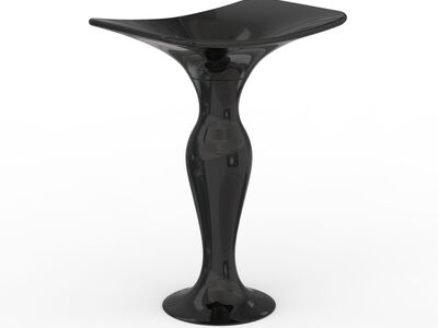 Formosa 2.0 Washbasin rectangular + Pedestal d65 45 70 Shiny Black