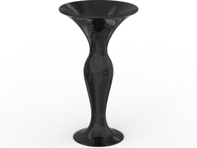 Formosa 2.0 Washbasin rounded + Pedestal dÃ˜50 70 Shiny Black