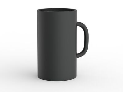 Ceramic Black Mug 04 3D Model