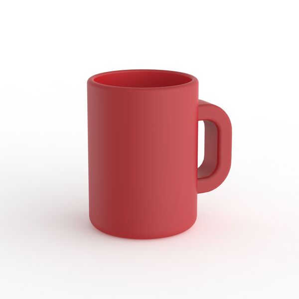 Ceramic Red Mug 03 3D Model