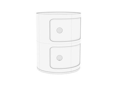 Kartell Componibili 2Drawers Rhino3DMShaded.jpg