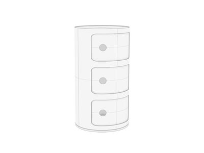 Kartell Componibili 3Drawers Rhino3DMShaded.jpg