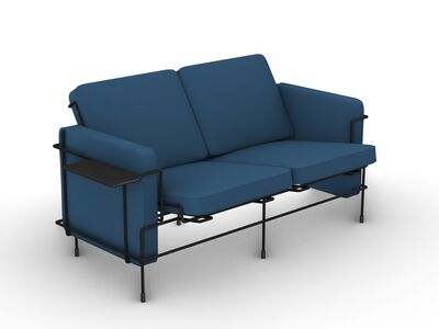 Traffic Sofa 2 Seats 3D Model