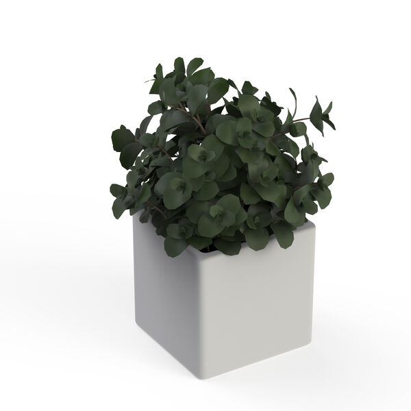 Ceramic Squared And Plant Pot 05 3D Model