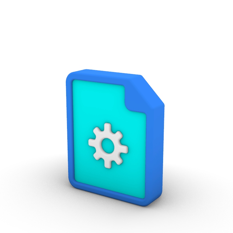 3D Cartoon Series Automated Task Icon 3D Model