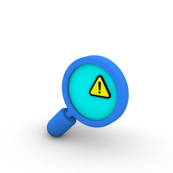 3D Cartoon Series Exception Management Icon 3D Model