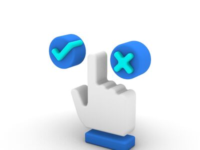 3D Cartoon Series Human Decision Making Icon 3D Model