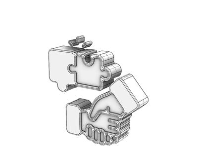 ICON 3D Cartoon Series Supplier Relationship Management sv