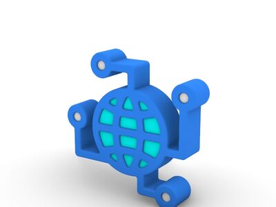 3D Cartoon Series Technology Integration Icon 3D Model