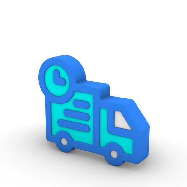 3D Cartoon Series Transportation Management Icon 3D Model