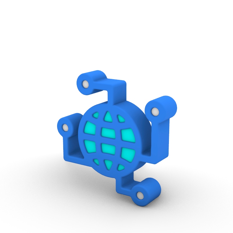 3D Cartoon Series Technology Integration Icon 3D Model