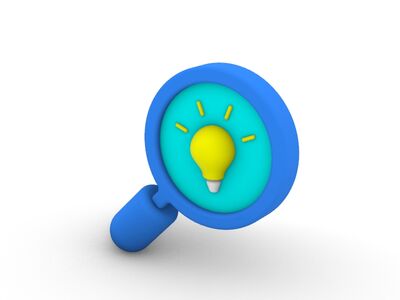 3D Cartoon Series Idea Icon 3D Model
