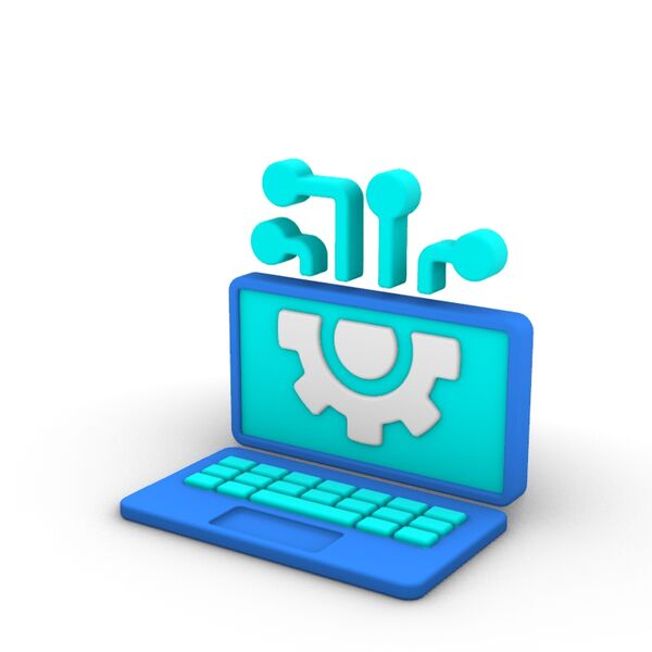 3D Cartoon Series System Automation Icon 3D Model