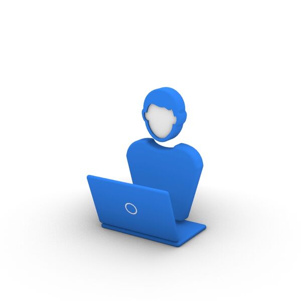 3D Cartoon Series User Icon 3D Model