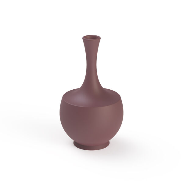 Ceramic Brown Round Pot 04 3D Model
