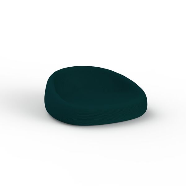 Armchair Fabric Green Pouf 01 3D Model