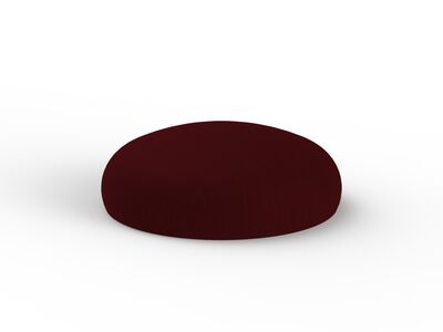 Round Fabric Brown Pouf 06 3D Model