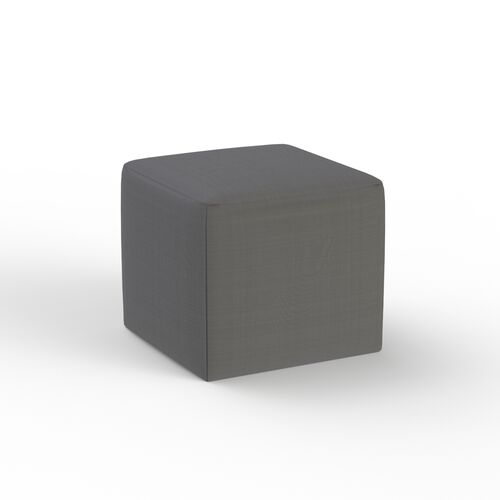 Fabric Gray Pouf 07 3D Model