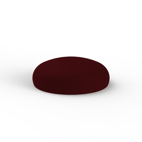 Round Fabric Brown Pouf 06 3D Model