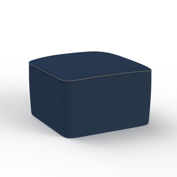 Fabric Blue Pouf 08 3D Model