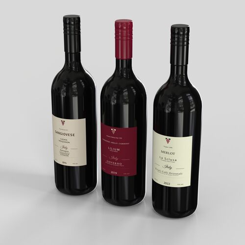 Wine Bottles 3D Model