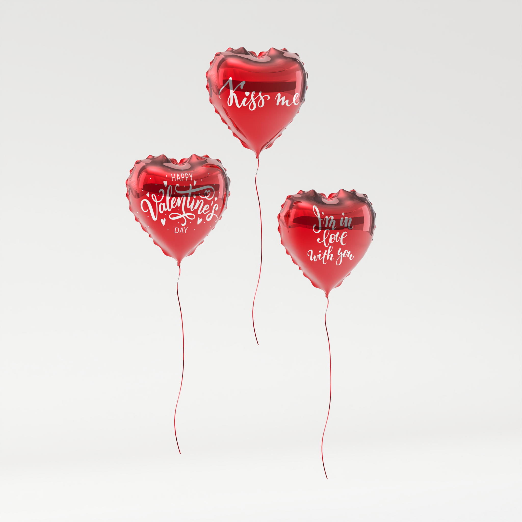 Valentine S Heart Ballons San 3D Model