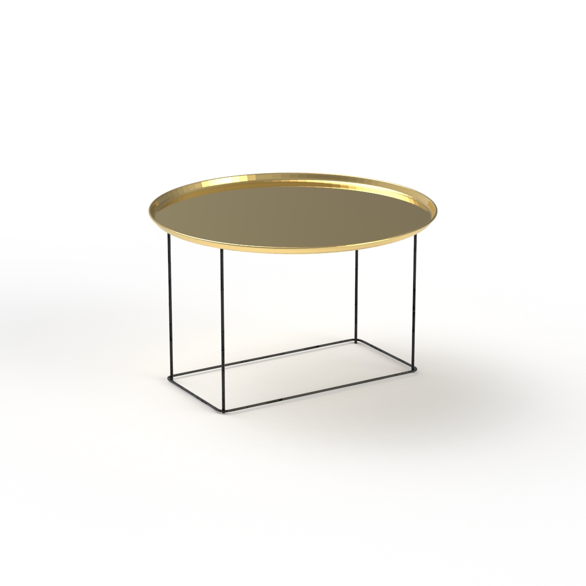 Low Round Metal Table 01 3D Model