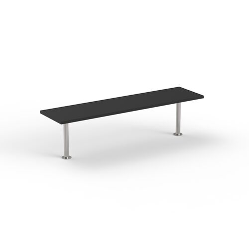 Rectangular Black Top Metal Stand Table 08 3D Model