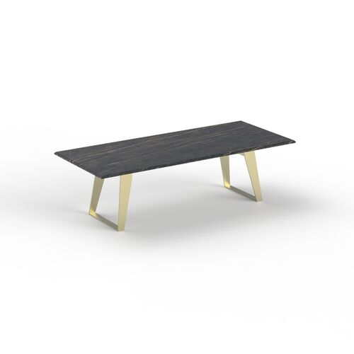 Rectangular Marble Top Metal Stand Table 06 3D Model