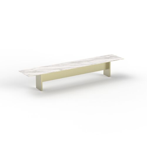 Rectangular Marble Top Metal Stand Table 09 3D Model