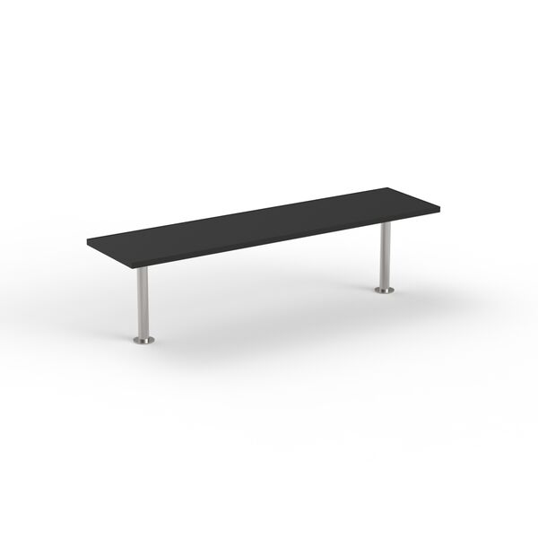 Rectangular Black Top Metal Stand Table 08 3D Model